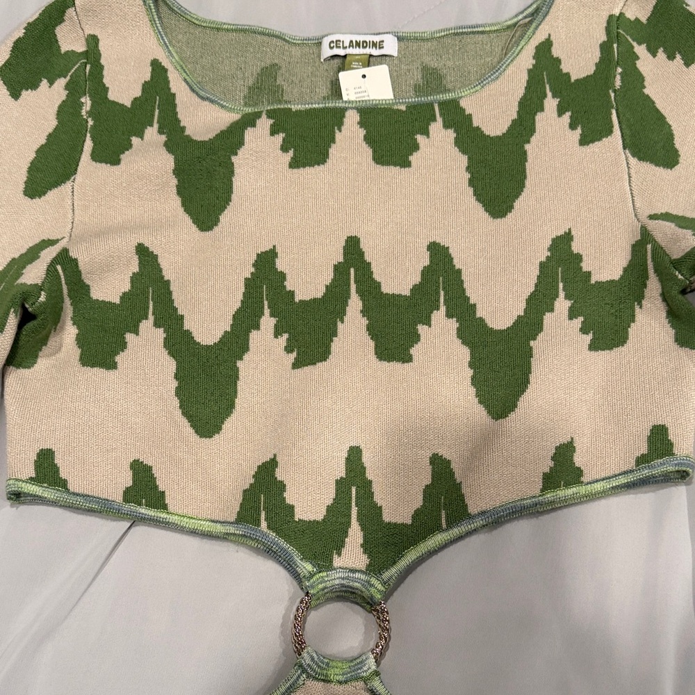 Celandine Brand Cutout Sweater Mini Dress Size M NWT - Picture 6 of 9